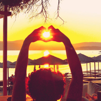 We LOVE Skiathos. Sunset at Agia Eleni Beach